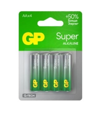 Батарейка GP Super Alkaline AA-LR6 BP-4 бл.4шт