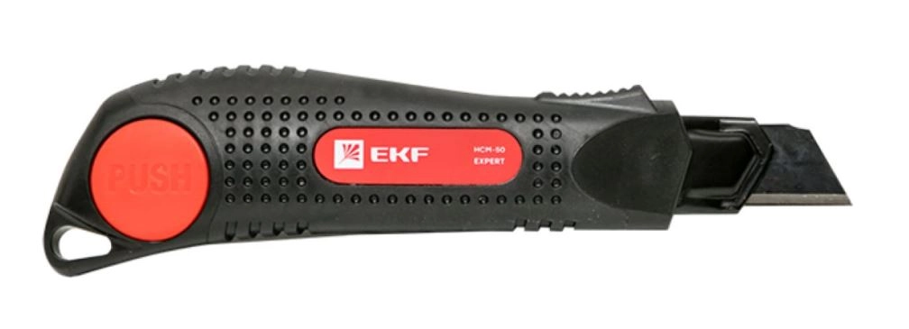 Нож строительно-монтаж.18мм HСМ-50 Heavy Duty EKF Expert
