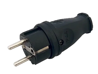 Вилка прямая каучук 2Р+РЕ 16А 250В IP44 VKL electric