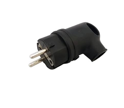 Вилка угловая каучук 2Р+РЕ с/уш 16А 250В IP44 VKL electric