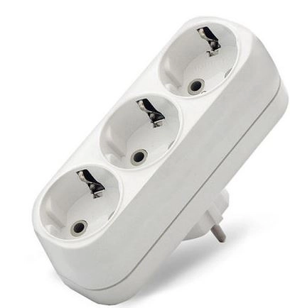 Разветвитель TANGO 3гн с/з плоский 16А 250В