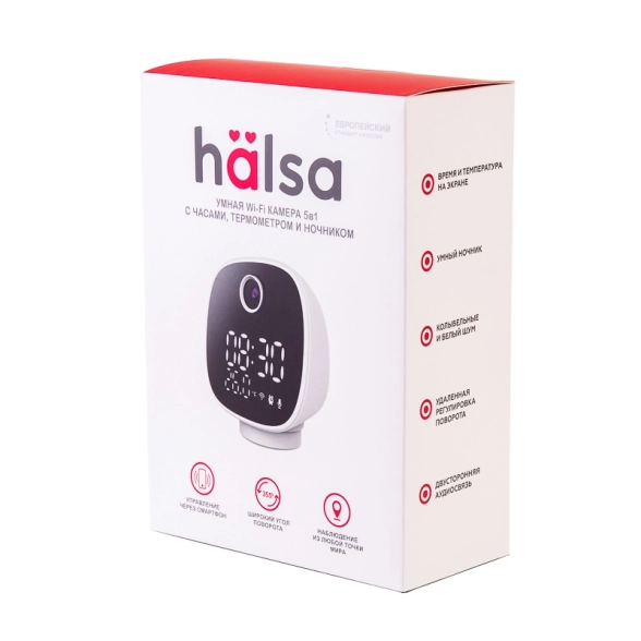 Умная Wi-Fi камера 5в1 часы+термометр+ноник HALSA-image-2