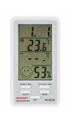 Метеостанция REXANT комнатно-уличная выносной датчик