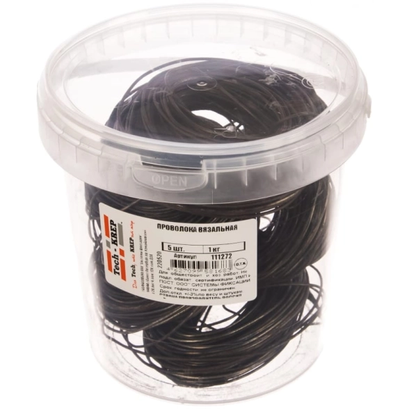 Проволока вязальная 1кг 5шт(ведро)Tech-Krep
