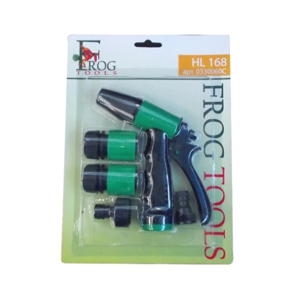 Набор полив. FROG TOOLS 4предмета:пистолет+насадки HL168-image-1