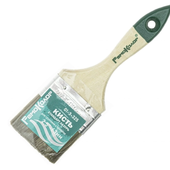 Кисть плоская РемоКолор Стандарт Лазурь 2,5 "-63мм 01-3-325