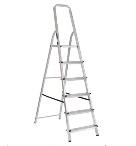 Стремянка Вихрь СА 1х6 6ст. алюминий 1,24/1,98/3,3м 4,5кг