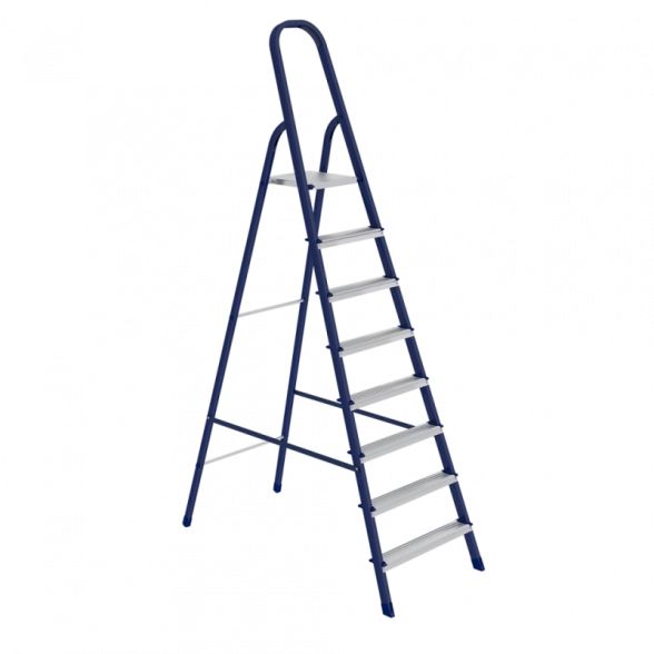 Стремянка РемоКолор 8ст. сталь 1,66/2,44/3,7м 8,1кг