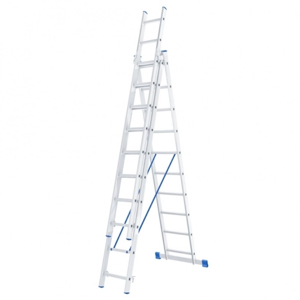 Лестница РемоКолор 3х10ст. алюминий 2,88/4,84/6,76м 14,3кг