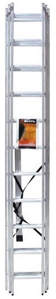 Лестница Вихрь ЛА 3х11ступеней алюминий 3,1/5,04/7,02м 14,5кг
