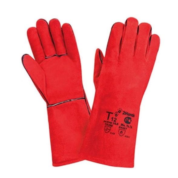 Краги сварщика РемоКолор cпилковые пятипалые с подкладкой 24-3-002