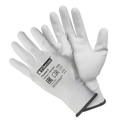Перчатки Fiberon PR-PU041 д/точных работ п/у покрытие белые