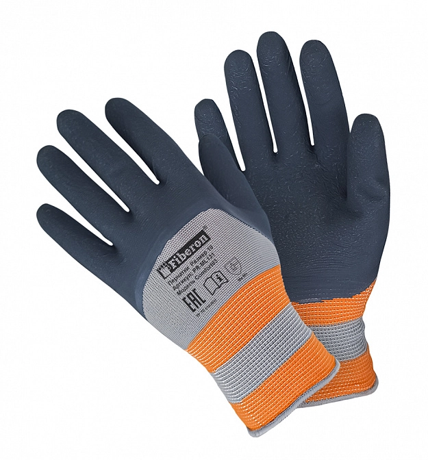 Перчатки Fiberon Комфорт базальт п/э латекс.покрытие XL