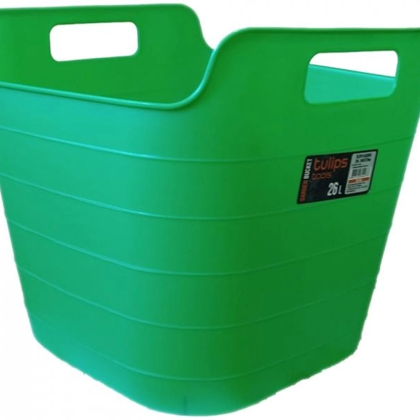 Ведро пластиковое гибкое квадратное 340*370 26л