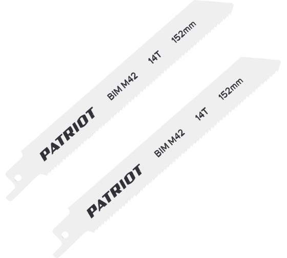 Полотна для сабельных пил Patriot 152х19х14Т (2шт) металл