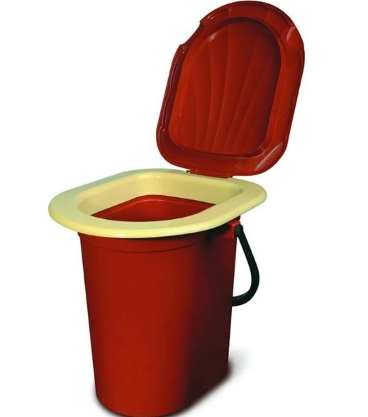 Ведро туалет 18л с крышкой пластмасовое 62-0-018