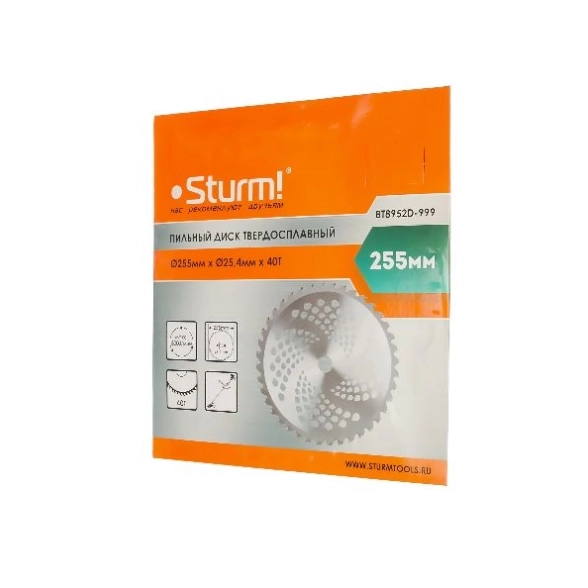 Нож для триммера Sturm! BT8952D-1005 255х25,4мм 40зубьев
