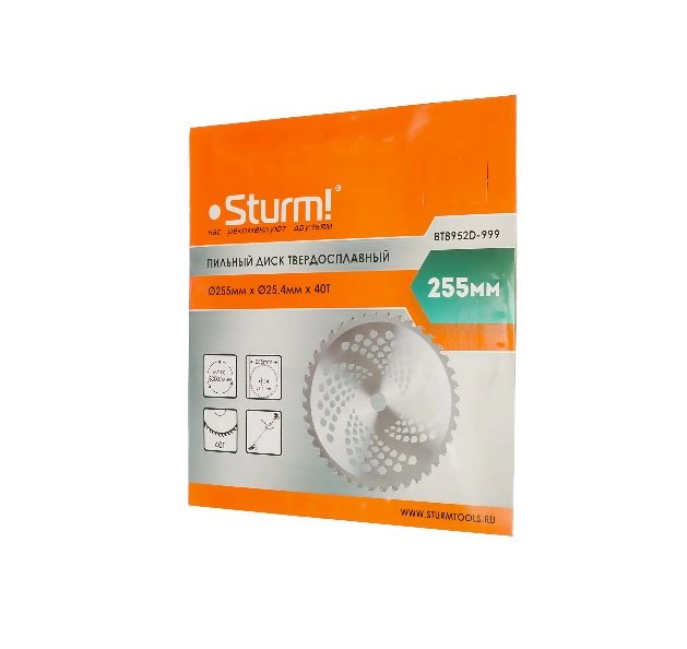 Нож для триммера Sturm! BT8952D-1005 255х25,4мм 40зубьев