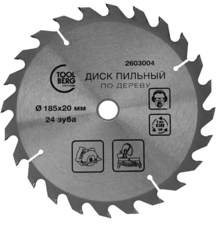 Диск пил. Toolberg 185х20х24Т дерево 2603004
