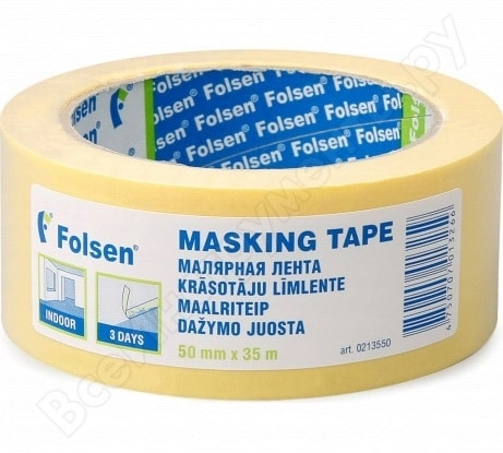 Лента Folsen 38ммх35м малярн.желтая