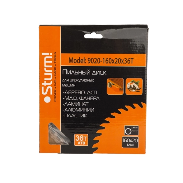 Диск пил. Sturm! 9020-160-20-36T 160х20/16ммх36Т дерево-image-1