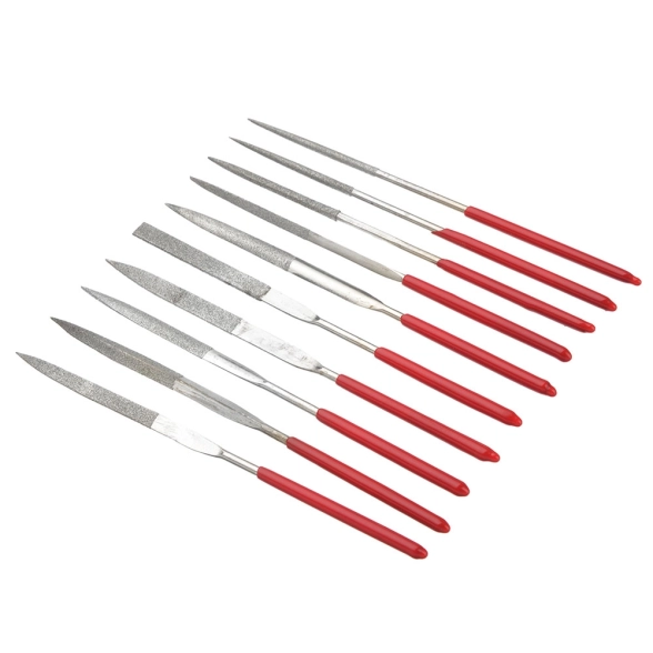 Набор надфилей алм. 140x70x3мм 10шт 3600002