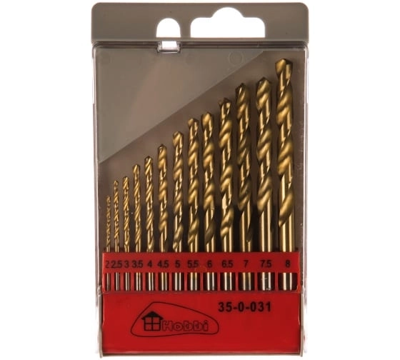 Набор сверл по металлу РемоКолор 2,0-8,0мм 13шт 35-0-031