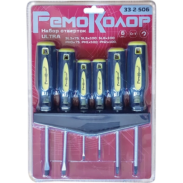 Набор отверток РемоКолор Ultra 6пр. 33-2-506
