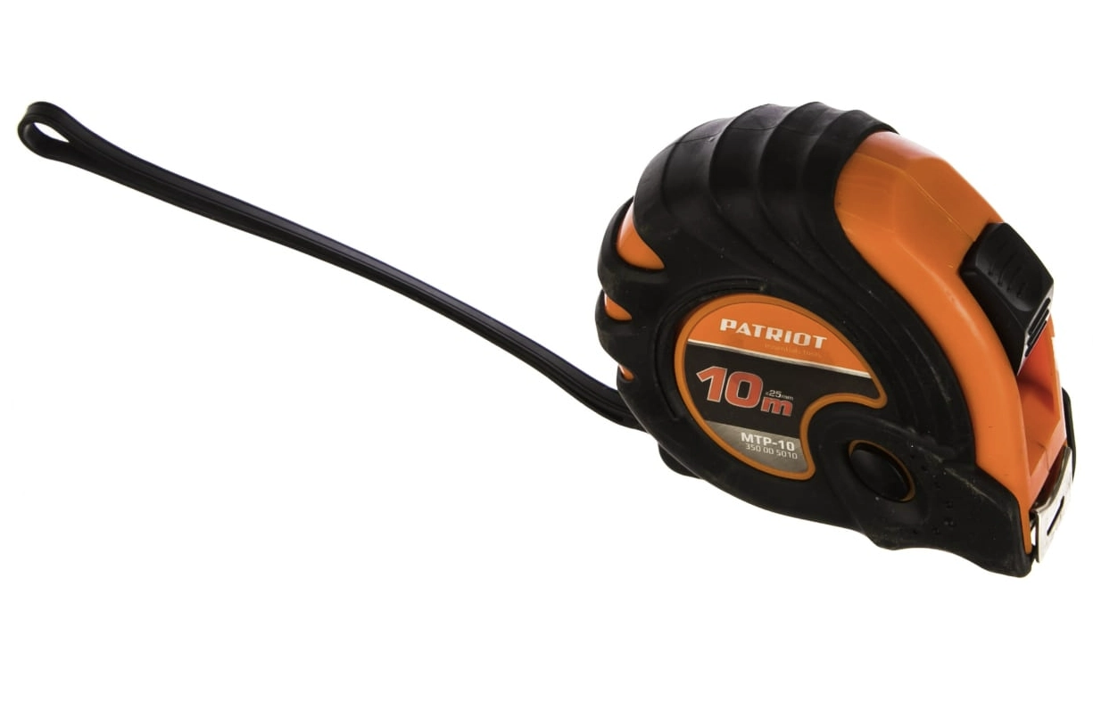 Рулетка Patriot MTP-10 10м обрезиненная ударопрочный корпус