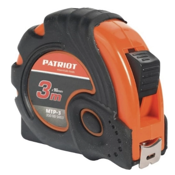 Рулетка Patriot MTP-3 3м обрезиненная ударопрочный корпус