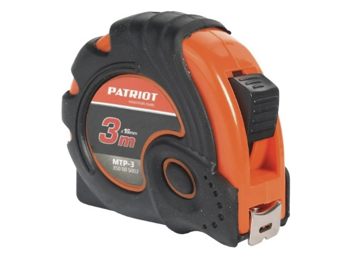 Рулетка Patriot MTP-3 3м обрезиненная ударопрочный корпус