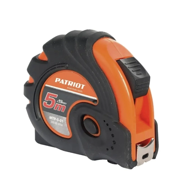 Рулетка Patriot MTP-5-01 5м обрезиненная ударопрочный корпус