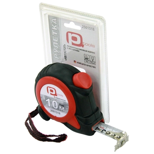Рулетка PQTools 10мх25мм 2501518