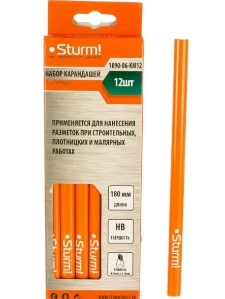 Набор малярных карандашей Sturm! 1090-06-КМ12 12шт
