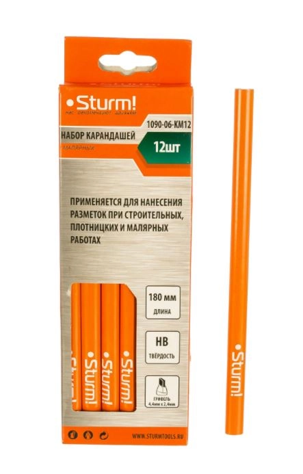 Набор малярных карандашей Sturm! 1090-06-КМ12 12шт