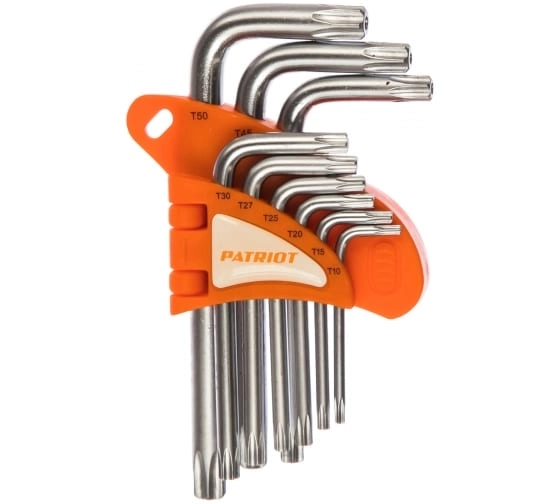 Набор ключей Patriot SKT-9 Torx T10- T50 CRV 9шт.