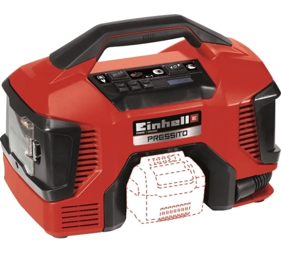Компрессор а/м Einhell PXC Pressito акк./сет. 21л/мин 18В 90вт