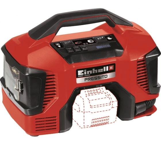 Компрессор а/м Einhell PXC Pressito акк./сет. 21л/мин 18В 90вт
