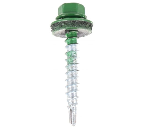 Саморез 4.8х35 КР RAL-6002 60шт св.зел.Tech-Krep