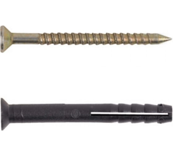 Дюбель с шурупом 6х40 цилиндр. борт 50шт.