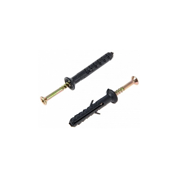 Дюбель с шурупом 6х40 цилиндр. борт 10шт.