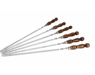 Шампур ГУРМАН с деревянной ручкой 400х18х3мм