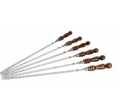 Шампур ГУРМАН с деревянной ручкой 450х18х3мм