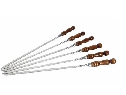 Шампур ГУРМАН с деревянной ручкой 500х18х3мм