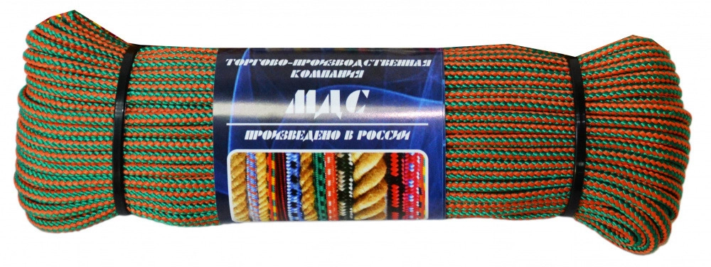 Шнур ПП 4мм плет.с серд.16-прядн. с/отр(300м)