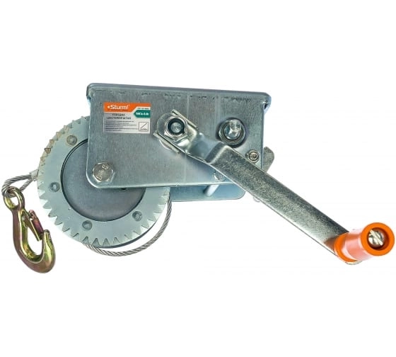 Лебедка Sturm! 1091-09-0800 ручная барабанная 800кг трос 10м