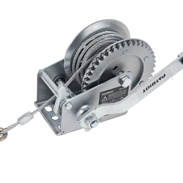 Лебедка Patriot WH 540B ручная барабанная 540кг трос 8м