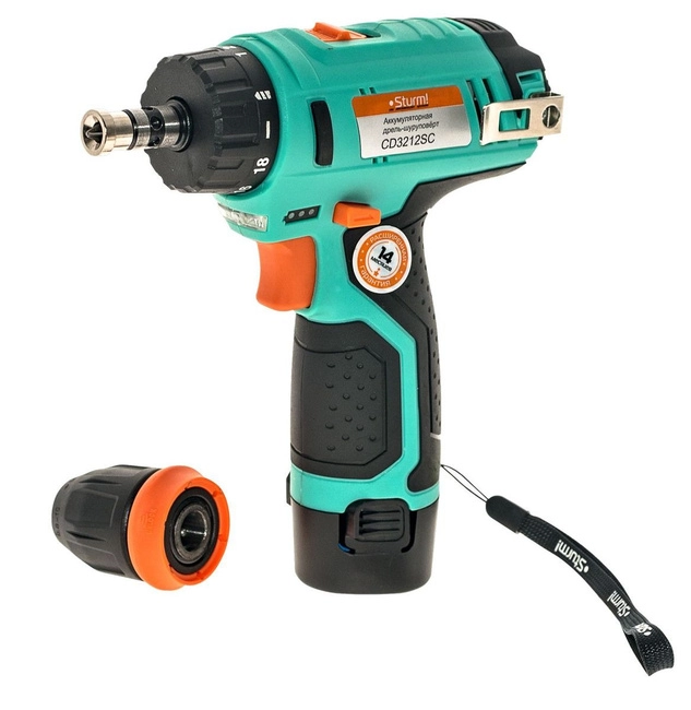 Дрель акк. Sturm! CD3212SC 12В Li 2,0Ач 26Нм 10мм 2акк.кейс