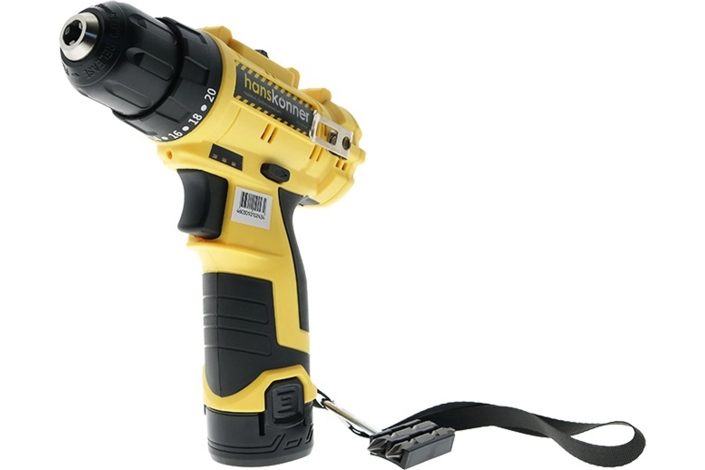 Дрель акк. бесщёт. Hanskonner HCD1230R 12В 2Ач 30Нм 2акк. кейс