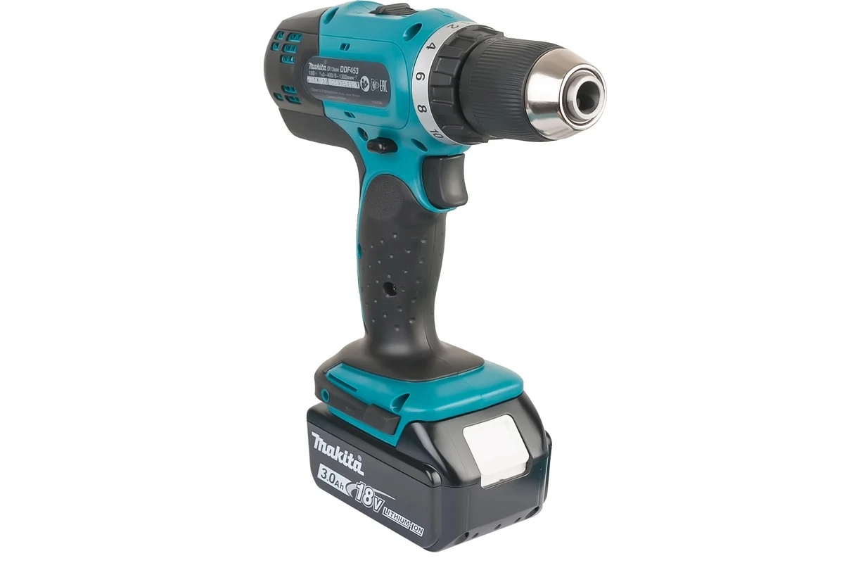 Дрель акк. Makita DDF453RFE 18В Li 3Ач 42Нм 13мм 2акк.+ЗУ-image-1
